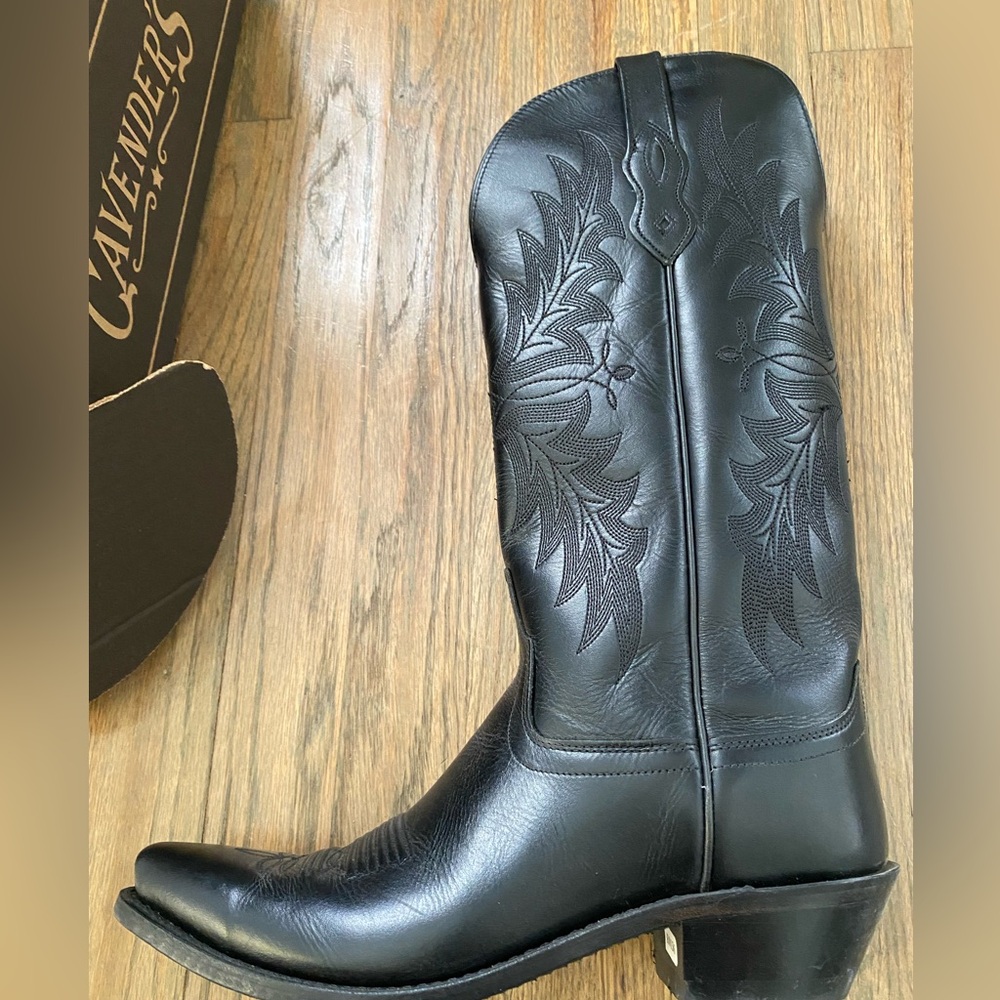 Women’s Black Western Leather Cowboy Boots